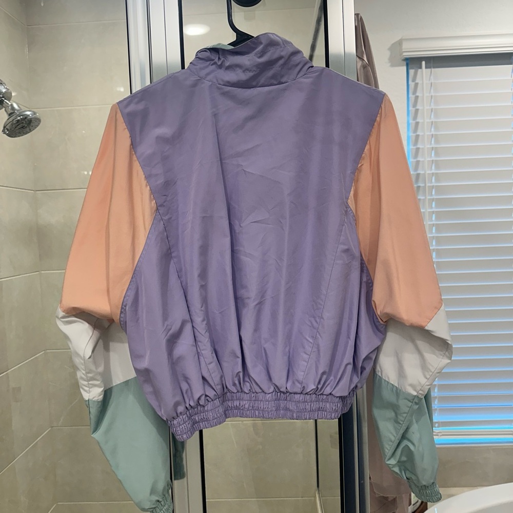 Retro Colorblock Windbreaker Jacket - Picture 2 of 3